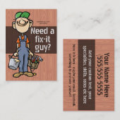 Taakjachthandyman Fix-it-tapijtschilder Visitekaartje (Voorkant / Achterkant)