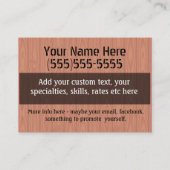 Taakjachthandyman Fix-it-tapijtschilder Visitekaartje (Achterkant)