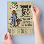 Taakjager Carpenter Plumber Painter Flyer (Hand)