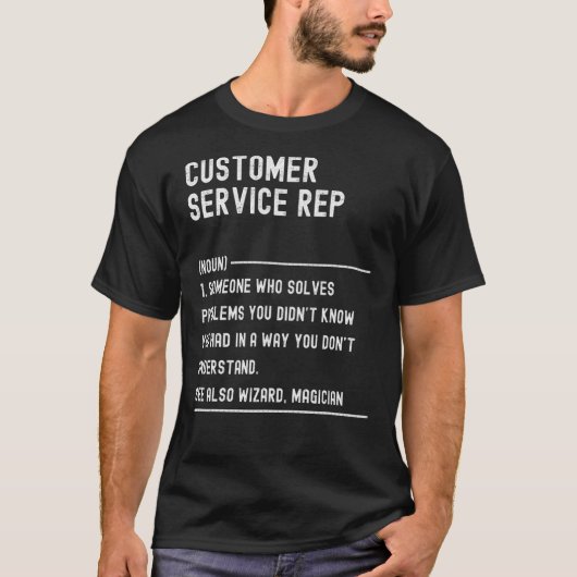 Taakomschrijving van medewerker van Customer Servi T-shirt (Voorkant)