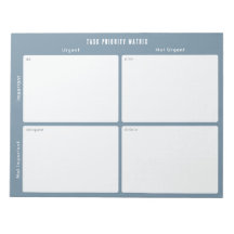 Taakprioriteit en planner Matrix (blauw)