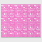 Taakspeler Pride Word Cloud+Apple/Snoep Floss Pink Cadeaupapier (Vlak)