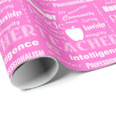 Taakspeler Pride Word Cloud+Apple/Snoep Floss Pink Cadeaupapier (Rol Hoek)