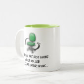 Taakstoel draait Mok uit (groen) (Voorkant links)