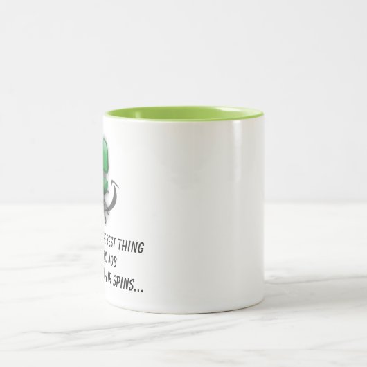 Taakstoel draait Mok uit (groen) (Center)