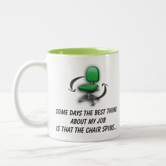 Taakstoel draait Mok uit (groen) (Links)