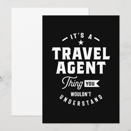 Taaktitel reisagent bedankkaart (Voorkant / Achterkant)