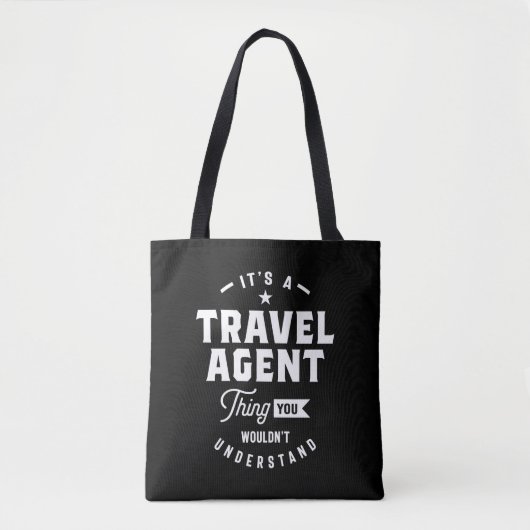 Taaktitel reisagent tote bag (Voorkant)