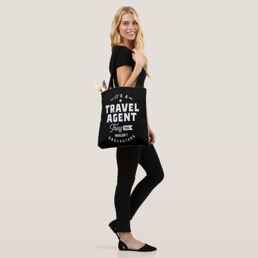 Taaktitel reisagent tote bag (Op model)