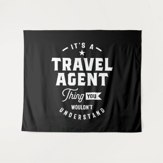 Taaktitel reisagent wandkleed (Voorkant (horizontaal))