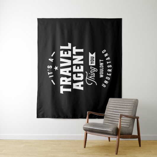 Taaktitel reisagent wandkleed (In situ)