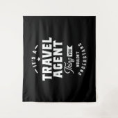 Taaktitel reisagent wandkleed (Voorkant)