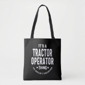 Taaktitel Tractor Operator Tote Bag (Voorkant)