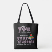 Taaktypografie van de leerling tote bag (Achterkant)