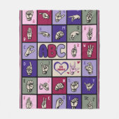 Taal ABC love ASL Mam Love Fleece Deken (Voorkant)