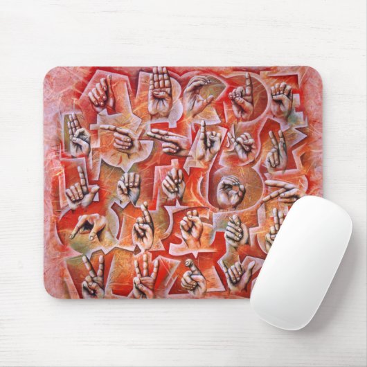 Taal alfabet 2-muispad muismat (Met muis)