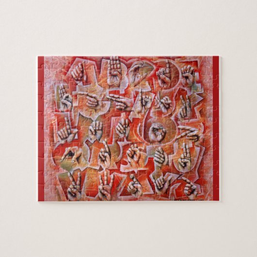 Taal alfabet puzzel legpuzzel (Horizontaal)