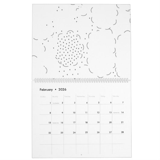 Taal, Aqua Haze Kalender (Feb 2026)