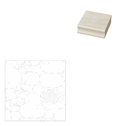 Taal, Aqua Haze Wood Art Stamp Rubberstempel (Gestempeld)