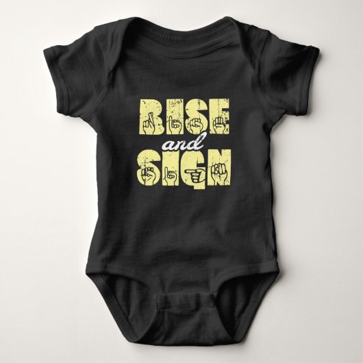Taal ASL Rise en Sign Romper (Voorkant)