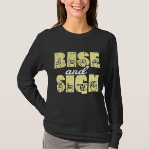 Taal ASL Rise en Sign T-shirt