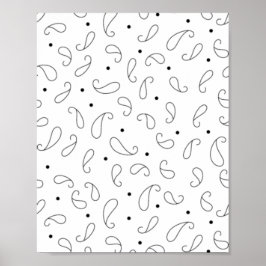 Taal, donkergrijs poster