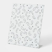 Taal, donkergrijs voetteken reclamebord met voetstuk (Voorkant)