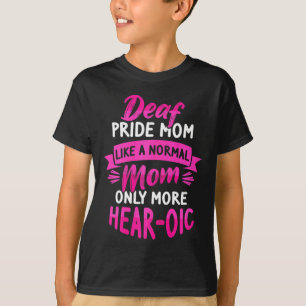 Taal Doof Bewustzijn ASL en Dove Pride Mom T-shirt