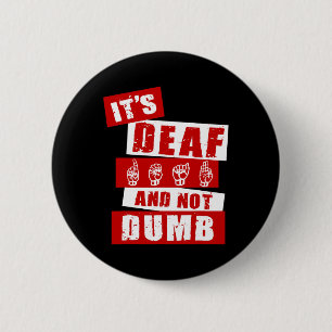 Taal Doof Bewustzijn Hand Talk Asl Lenguaje De Ronde Button 5,7 Cm