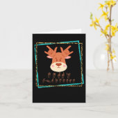 Taal Doof Kerstrendier Doof Asl Awarenes Kaart (Gele Bloem)