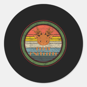 Taal Doof Kerstrendier Doof Asl Awarenes Ronde Sticker