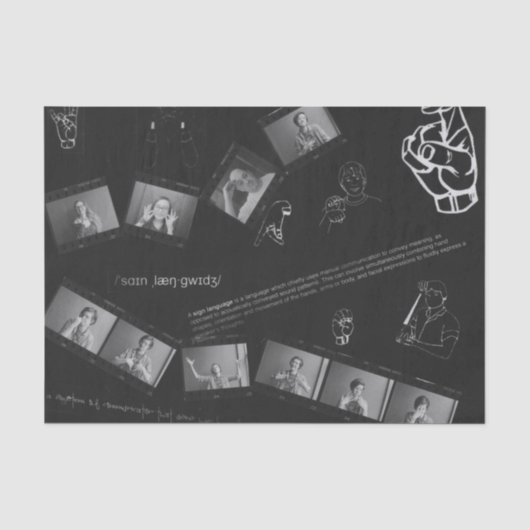 Taal-fotogram Tissuepapier (Voorkant)