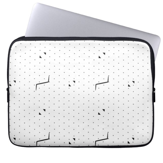 Taal, Green White Electronics Bag Laptop Sleeve (Voorkant)