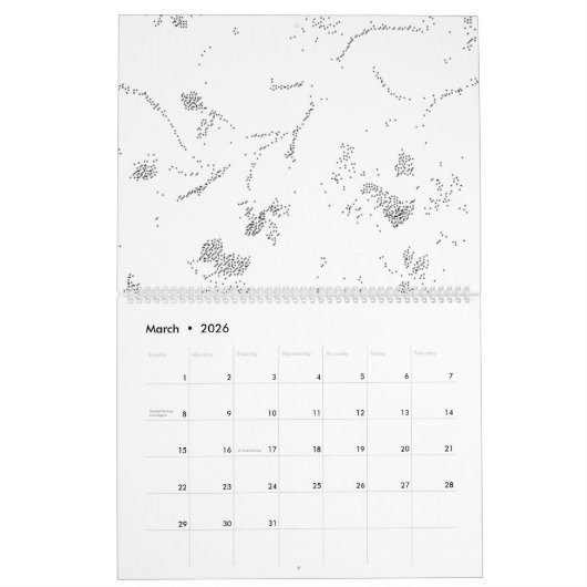 Taal, grijze cloud kalender (Mar 2026)