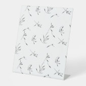 Taal, grijze voetafdruk reclamebord met voetstuk (Voorkant)