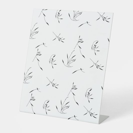 Taal, grijze voetafdruk reclamebord met voetstuk (Voorkant)