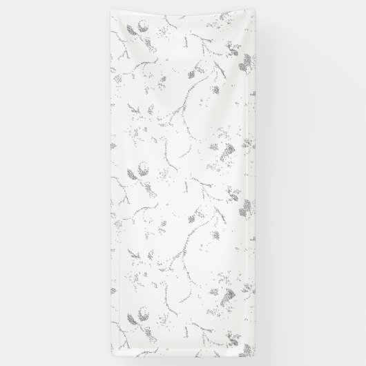 Taal, grijze wolkenbanner spandoek (Verticaal)