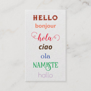 Taal Groeten Visitekaartje