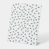 Taal, koolstofgrijs voetteken reclamebord met voetstuk (Voorkant)