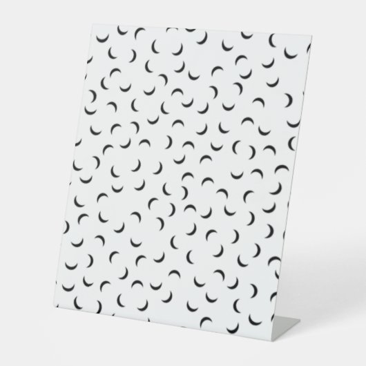 Taal, koolstofgrijs voetteken reclamebord met voetstuk (Voorkant)