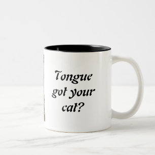 Taal kwijt je kat tweekleurige koffiemok