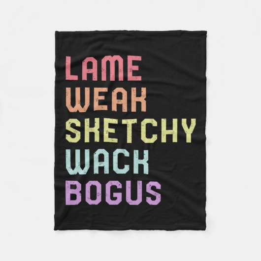 Taal Lame Weak ASL Slang T-shirt Deaf Awareness MO Fleece Deken (Voorkant)