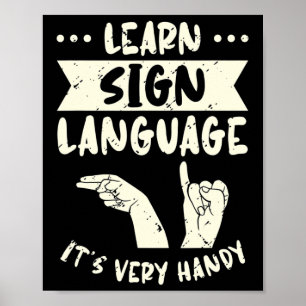 Taal leren Het is zeer handige Asl Awareness Poster