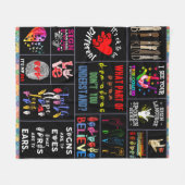 Taal liefde bg ASL Mam Love Fleece Deken (Voorkant (Horizontaal))