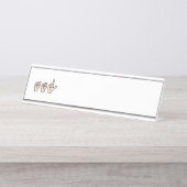 Taal ondertekenen bureau naambordje (Voorkant)