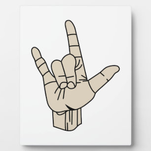 Taal ondertekenen fotoplaat