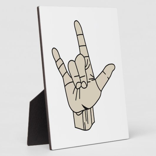 Taal ondertekenen fotoplaat (Zijkant)