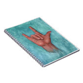 Taal ondertekenen: Hand: Pastel Art: ASL: Liefde Notitieboek (Rechterzijde)