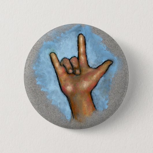 Taal ondertekenen: Handtekening: Ik hou van je: pa Ronde Button 5,7 Cm (Voorkant)