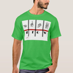 Taal tekenen Kunst Groei 1 T-shirt